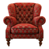 AI generated Armchair furniture isolated on transparent background png