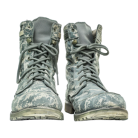 AI generated Army boots isolated on transparent background png