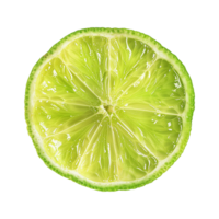 AI generated Fresh green lime isolated on transparent background png