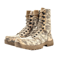 AI generated Army boots isolated on transparent background png