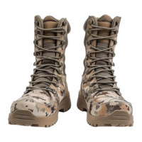 AI generated Army boots isolated on transparent background png