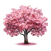 AI generated Tulip tree isolated on transparent background png