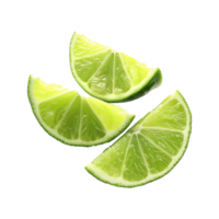 AI generated Fresh green lime isolated on transparent background png