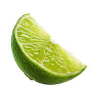 AI generated Fresh green lime isolated on transparent background png