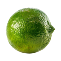 AI generated Fresh green lime isolated on transparent background png