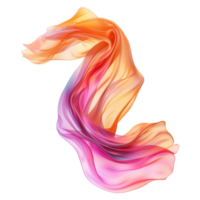 AI generated Abstract silk flying isolated on transparent background png