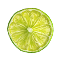 AI generated Fresh green lime isolated on transparent background png