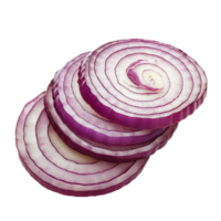 AI generated Onion cut in half png isolated on transparent background