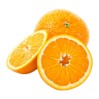 AI generated Whole yellow Fresh orange isolated on transparent background png