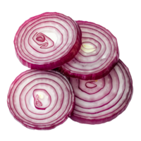 AI generated Onion cut in half png isolated on transparent background