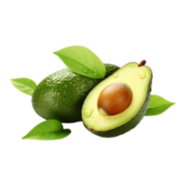 AI generated Fresh Avocado png isolated on transparent background