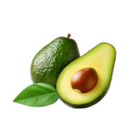 AI generated Fresh Avocado png isolated on transparent background