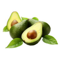 ai generado Fresco aguacate png aislado en transparente antecedentes