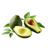 ai generiert frisch Avocado png isoliert auf transparent Hintergrund