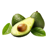 AI generated Fresh Avocado png isolated on transparent background