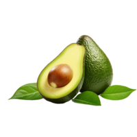 AI generated Fresh Avocado png isolated on transparent background