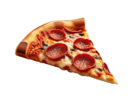 ai gerado fatia do pizza calabresa livre png