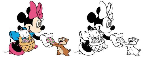 Mickey Mouse and Friends, Minnie Mouse Easter vector