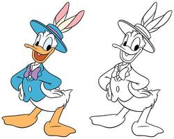 Donald duck easter vector