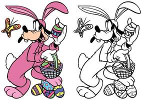 Mickey Mouse and Friends, Goofy Easter vector