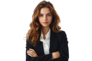 AI generated Portrait of beautiful confident woman looking at camera png