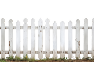 AI generated Garden fence with green grass isolated png