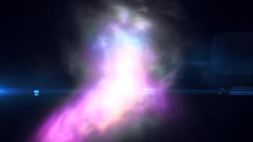 Purple energy cosmic dust and wave lines futuristic magical glowing bright. Abstract background. Video in high quality 4k, motion design