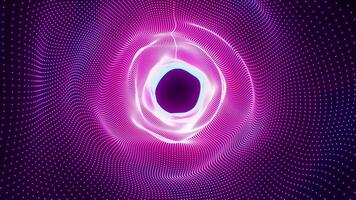 Purple energy magic hi-tech light digital tunnel frame made of futuristic energy lines. Abstract background. Video in high quality 4k, motion design