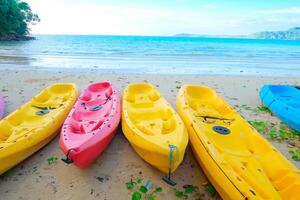 kayak on the beautiful tropical beach photo