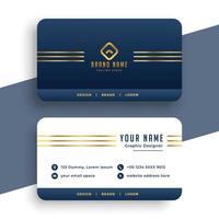 premium golden business card modern template vector illustration