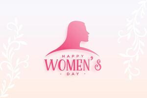 happy womens day elegant card design vector