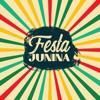 festa junina resumen tarjeta diseño vector