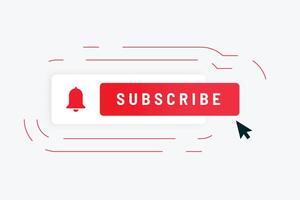 red subscribe button stand out with eye catching subscription icon vector