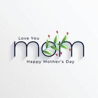 elegant happy mothers day sweet background design vector