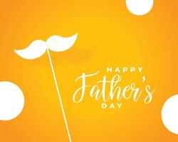 stylish happy father's day event card with mustache design vector