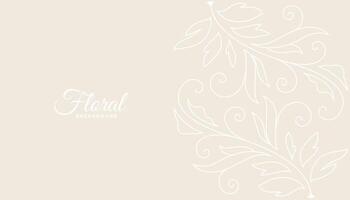 line style beautiful floral swirl background design vector