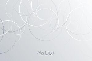 abstract white background with thin circles vector