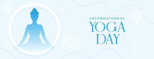 perfect international yoga day event poster for spiritual therapy vector