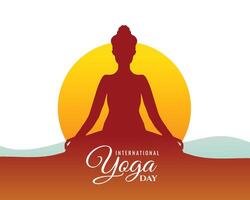 international yoga day background for indian theme design vector