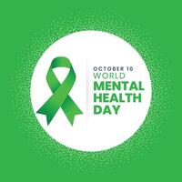 10 octubre internacional mental salud día póster con partícula efecto vector