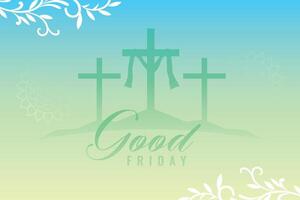 wishes card for good friday holy week vector