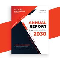 professional annual report flyer a4 page booklet vector