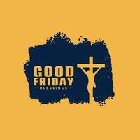 good friday event poster with jesus crucifixion scene vector