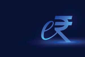 virtual indian erupee symbol tech background for digital payment vector