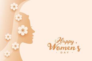 elegant flower womens day wishes greeting vector