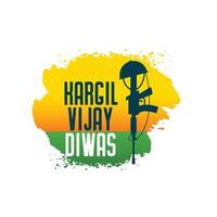26th july kargil victory day background with watercolor effect vector