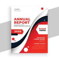 modern business annual report template for data presentation vector