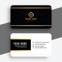 premium line business card design template vector