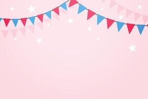 hanging style party flag background celebrate holiday with fun vector