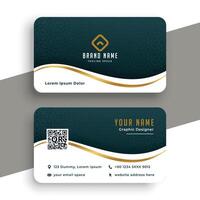 elegant premium golden business card template vector